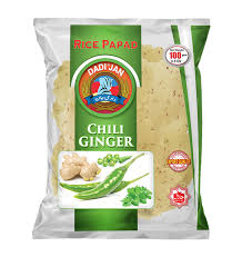 Dadi Jan Chili Ginger Rice Papad 200g