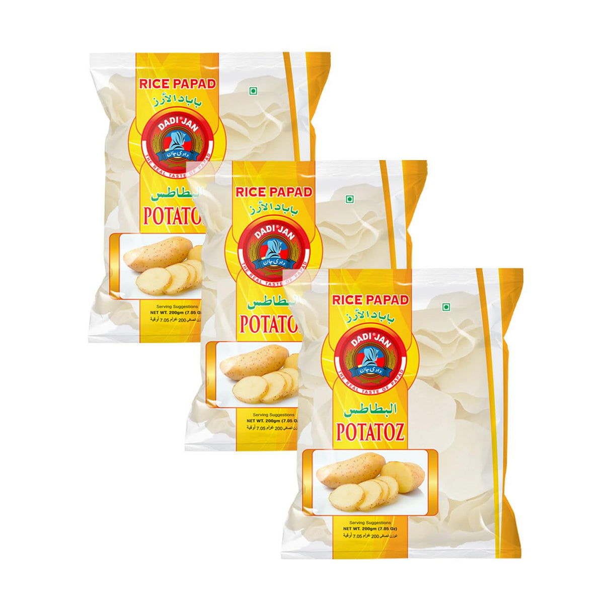 Dadi Jan Rice Papad Potatoz 200g