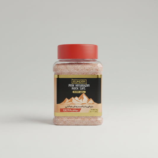 Sunder -SUNDER PINK SALT FINE 1KG+200 GM